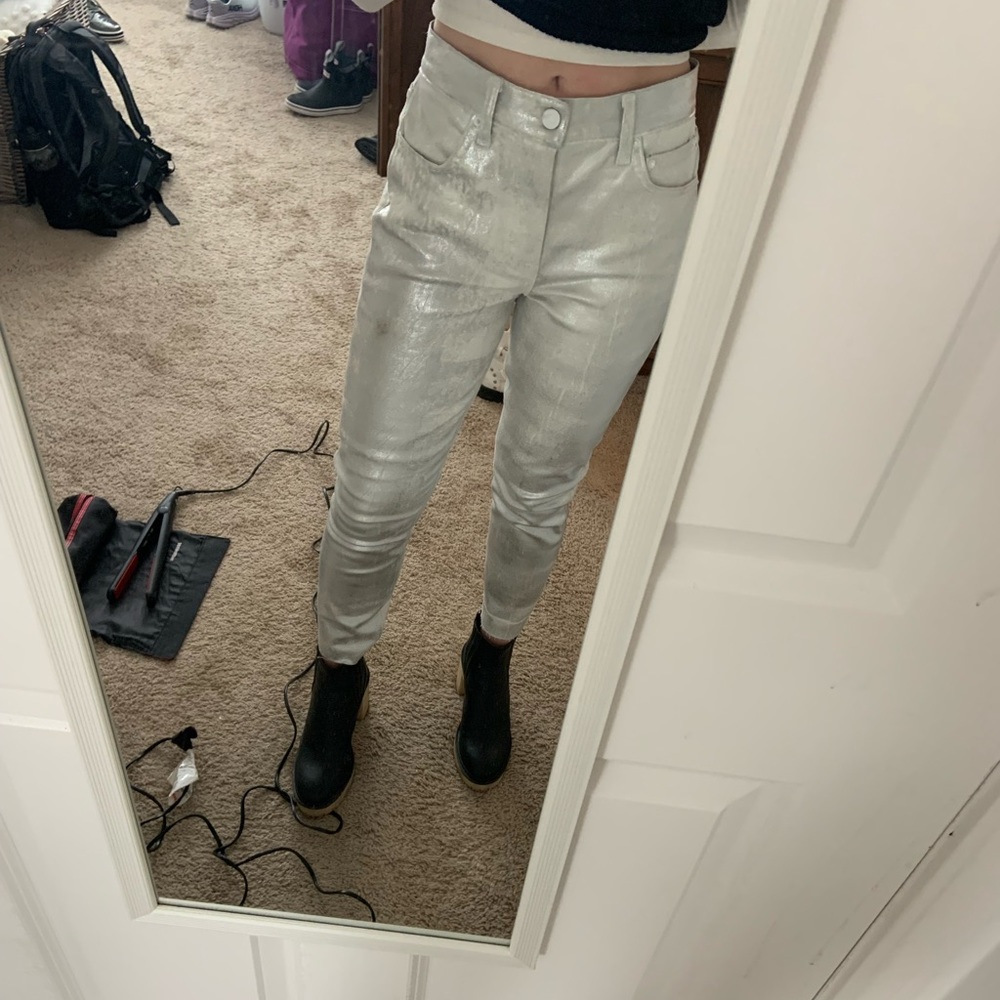Girlfriend Silver Jeans